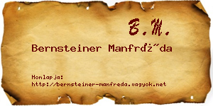 Bernsteiner Manfréda névjegykártya